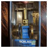 Schlage Security Single Cylinder Deadbolt In Bright Brass Finish - Lot of 5 (1) Schlage Security Single Cylinder Deadbolt In Bright Brass Finish - Lot of 5 (1)