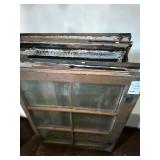 Antique iIngle & Multiple Glass Pane Wood Window Sashes Antique iIngle & Multiple Glass Pane Wood Window Sashes