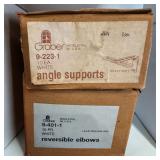 Graber White Angle Supports Model 9-223-1 & Reversible Elbows Lot (1) Graber White Angle Supports Model 9-223-1 & Reversible Elbows Lot (1)