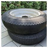 Loadstar  4.80-12 Trailer Tire W Metal Rims - Lot of 2