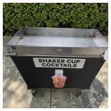 Cadco Portable Stainless Steel Beverage Bar Cart