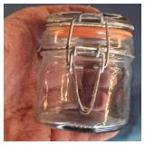 Le Parfait-Style Terrine Glass Storage Jar W Steel Wire Ball Closure 