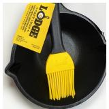 Lodge Cast Iron Melting Pot W Yellow Silicone Butter Sauce Brush Lot of 6 (1)