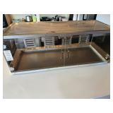 Glass Steel Countertop Food Display Case W Venting Louvers & Two Doors