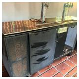 Rolling Survoy Commercial Direct Draw Beer Dispenser Kegerator W 3 Beer Taps