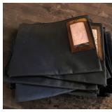 11 x 14 Blue Canvas Money Bank Deposit Zipper Bag Lot