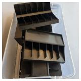 Black Modular Cash Organizers Currency Trays