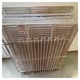 Ventilated White Metal Wire Shelving Piece Lot
