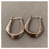 Collins Fine Jewelry Modernist Geometric .925 Sterling Silver Earrings  