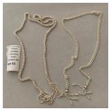 Braided Faux Pearl Lariat Necklaces W:Tassel Details (Cream & Pastel)