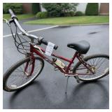 GT Outpost Trail Mountain Bike W Maroon Step-Through Steel Frame 