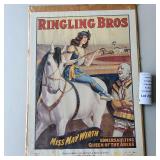 1917 Ringling Bros. and Barnum & Bailey Circus Poster W Equestrienne May Wirth