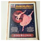 1918 Strobridge Litho Company Barnum & Bailey Circus Advertising Poster