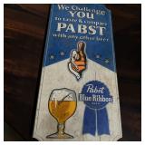 1975 Pabst Blue Ribbon Wooden Tavern Sign 