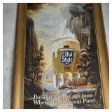 1984 Framed Heilemans Old Style Beer Advertisement Poster By Artist Larry Duke 