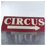 Circus Directional Arrow Metal Sign