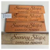 Sunny Slope Carolina Peaches Wood Crate Panels Signs
