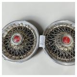 1970s 80s Pontiac Wire Spoke Hubcap Lot of 2