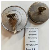 Locking Fuel Tank Caps W Keys (Lot of 2)