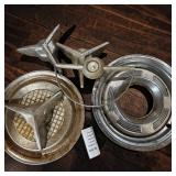 Metal Hubcaps & Steering Wheel Horn Ring 