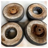 6 x 2 B.F. Goodrich Silvertown Solid Rubber Wheels  