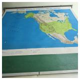 1960s Rand McNally Primary United States School Wall Educational Map
