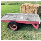 Antique Farm Wagon Hay Trailer Cart 