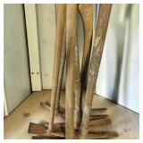 Wood Handled Pickaxe & Axe Lot