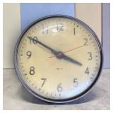 Simplex School Industrial Metal & Glass Wall Clock 