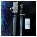 Spanish CETME Model C M1964 BayonetW Green Sheath W Frog Cloth