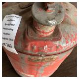 Red Justrite Red Metal Safety Gasoline Can 