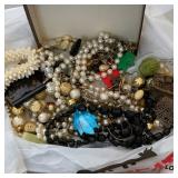 Crafting Lot - Broken:Incomplete Jewelry - Earrings, Beads, Metal Clips & More