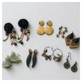 Georgiou-Style Modernist Spiral Dangle Earrings, Bohemian Beaded Tassel Earrings