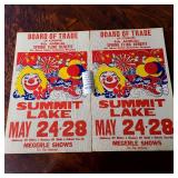 Advertising Posters Board of Trade Kenmore Carnival W:Megerle Shows:Summit Lake