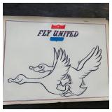 1970s Fly United Parody Poster W:Comical Geese (Bulk Lot)