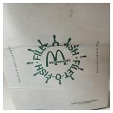 Lot of 1959 McDonalds Filet-O-Fish Sandwich Paper Wrappers W:Green Logo