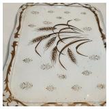 Metal Folding Tole Tray W:Gold Wheat Design (Lot of 3