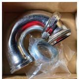 Brassco Sink J-Bend Pipe Lot - Satin Finish - 1.5 inches