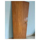 Hollow-Core Flush Wood Veneer Interior Utility Closet Door W Door Knob (2)