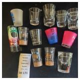 Souvenir Shot Glasses - Captain Was Here, Riviera Maya, Mexico, Ft Lauderdale 