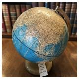 MCM Rand McNally International World Globe W Raised Metal Stand