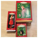 Hallmark Keepsake Barbie Ornaments - Russian Barbie, 1961 Barbie Hatbox Case