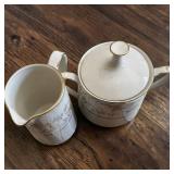 Noritake Delevan Pattern #2580 Fine Contemporary China Creamer & Sugar Bowl