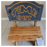Novelty Childrens Wooden Time Out Bench Chair