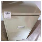 Beige 2 Drawer Vertical Metal File Cabinet 