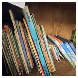 Childrens Picture books and standard DVD cases.