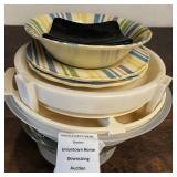 Corelle Vitrelle Dinner Plate Bowl, Cobalt Blue Butter Dish, Plastic Storage 