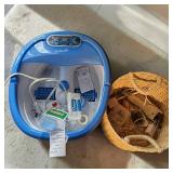 Ivation Multifunction Foot Spa, White Paper Rope Storage Basket & More