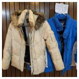 Ladys ZeroXposur Winter Coats - Beige W:Fur (Size M), Blue:White (Size 2X)