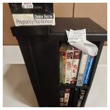 Media Storage Shelf & VHS Movie Cleanout Lot
